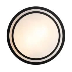 Moderne Deckenleuchte schwarz mit weiß 35 cm IP44 - Walden