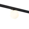 Moderne Deckenleuchte schwarz mit weißem Glas für 1-Phasen-Schienensystem - Iconic Perle