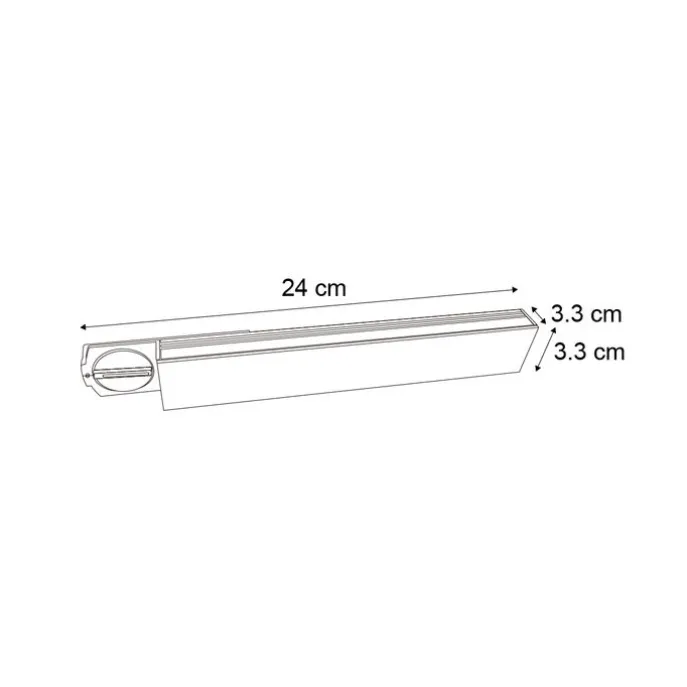 Moderne Deckenleuchte Schwarz für Schienenbeleuchtungssystem 1-Phasen 5W 400 lm 2700-4000K - Iconic Tsiri