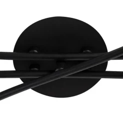 Moderne Deckenleuchte schwarz 6-Flammig - Lofty