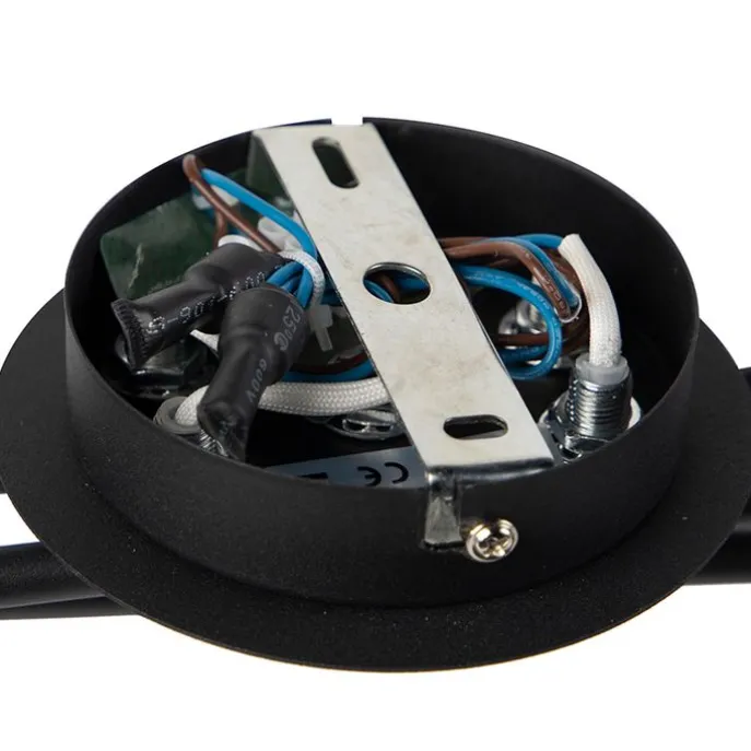 Moderne Deckenleuchte schwarz 6-Flammig - Lofty