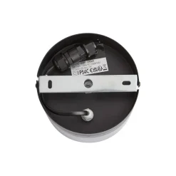 Moderne Deckenleuchte schwarz mit Rauchglas - Puck