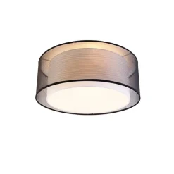 Moderne Deckenleuchte schwarz-weiß 50 cm 3-flammig - Drum Duo