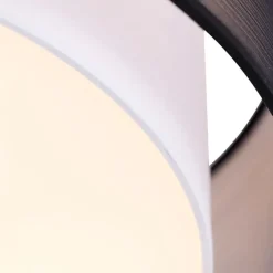 Moderne Deckenleuchte schwarz-weiß 50 cm 3-flammig - Drum Duo