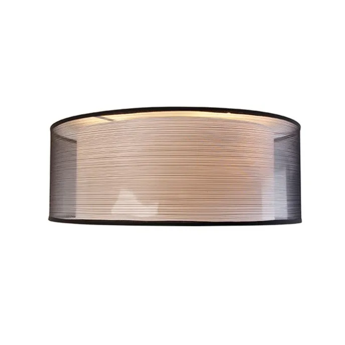 Moderne Deckenleuchte schwarz-weiß 50 cm 3-flammig - Drum Duo