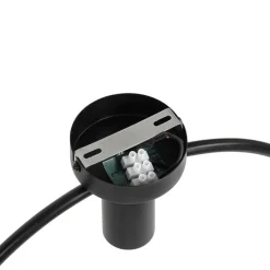 Moderne Deckenleuchte schwarz mit Glas rund - Roslini