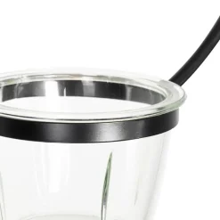 Moderne Deckenleuchte schwarz mit Glas rund - Roslini