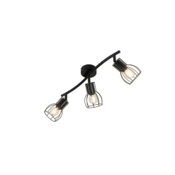 Moderne Deckenleuchte schwarz 63 cm 3-Licht verstellbar - Botu