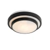 Moderne Deckenleuchte schwarz mit weiß 25 cm IP44 - Walden