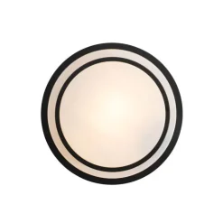 Moderne Deckenleuchte schwarz mit weiß 25 cm IP44 - Walden