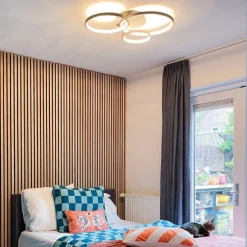 Moderne Deckenleuchte schwarz inkl. LED und Dimmer - Rondas