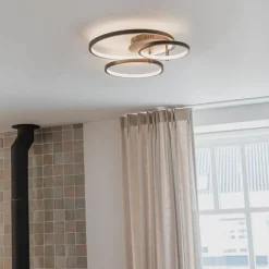 Moderne Deckenleuchte schwarz inkl. LED und Dimmer - Rondas