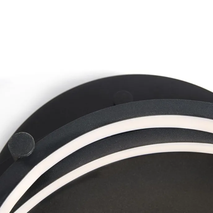 Moderne Deckenleuchte schwarz inkl. LED und Dimmer - Rondas