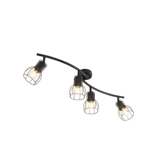 Moderne Deckenleuchte schwarz 86 cm 4-Licht - Botu