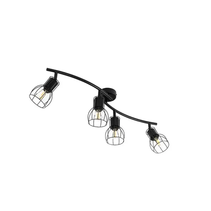 Moderne Deckenleuchte schwarz 86 cm 4-Licht - Botu