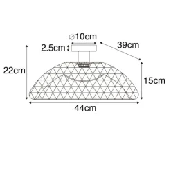 Moderne Deckenleuchte schwarz - Zora