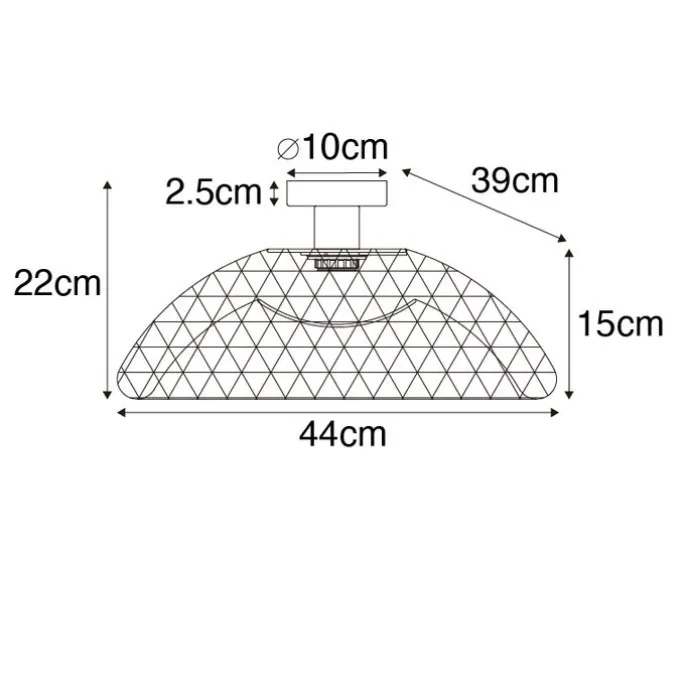 Moderne Deckenleuchte schwarz - Zora