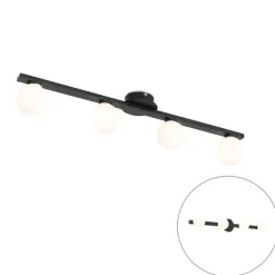 Moderne Deckenleuchte schwarz IP44 4-flammig - Cederic