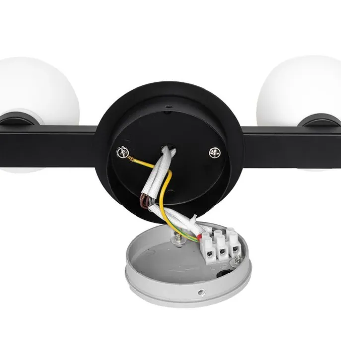 Moderne Deckenleuchte schwarz IP44 4-flammig - Cederic