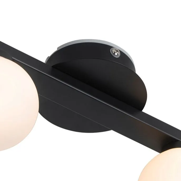 Moderne Deckenleuchte schwarz IP44 4-flammig - Cederic