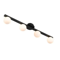 Moderne Deckenleuchte schwarz IP44 4-flammig - Cederic