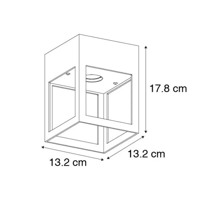 Moderne Deckenleuchte Schwarz Würfel - Cela