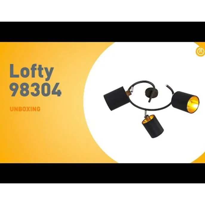 Moderne Deckenleuchte schwarz - Lofty