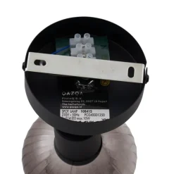 Moderne Deckenleuchte schwarz mit rundem Rauchglas - Teddy