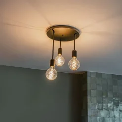 Moderne Deckenleuchte schwarz 3-flammig - Facil