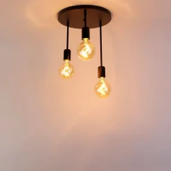 Moderne Deckenleuchte schwarz 3-flammig - Facil