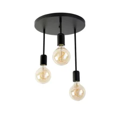 Moderne Deckenleuchte schwarz 3-flammig - Facil