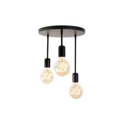 Moderne Deckenleuchte schwarz 3-flammig - Facil