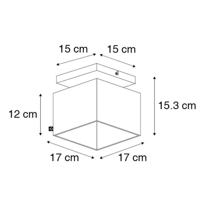 Moderne Deckenleuchte schwarz mit Gold - VT 1