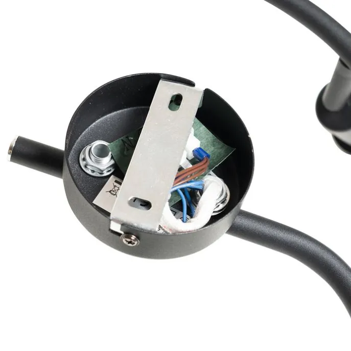 Moderne Deckenleuchte schwarz mit goldenem 3-Licht - Lofty