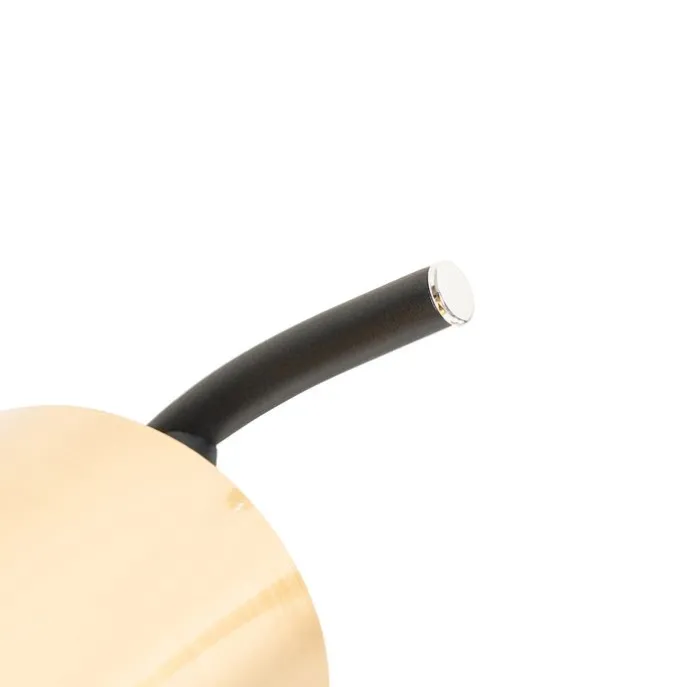 Moderne Deckenleuchte schwarz mit goldenem 3-Licht - Lofty