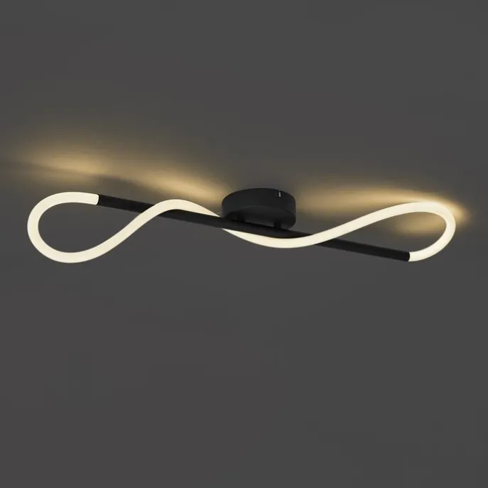 Moderne Deckenleuchte Schwarz inkl. LED 3-Stufen Dimmbar - Keri