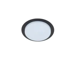 Moderne Deckenleuchte schwarz rund inkl. LED IP44 - Lys