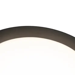 Moderne Deckenleuchte schwarz rund inkl. LED IP44 - Lys