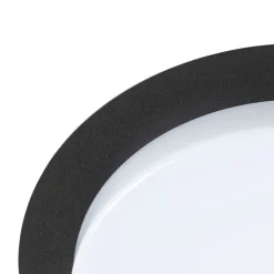 Moderne Deckenleuchte schwarz rund inkl. LED IP44 - Lys