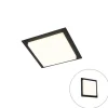 Moderne Deckenleuchte schwarzes Quadrat inkl. LED IP44 - Lys