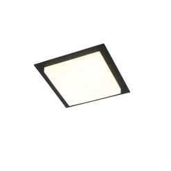 Moderne Deckenleuchte schwarzes Quadrat inkl. LED IP44 - Lys