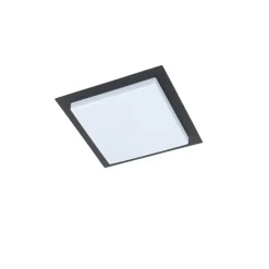 Moderne Deckenleuchte schwarzes Quadrat inkl. LED IP44 - Lys