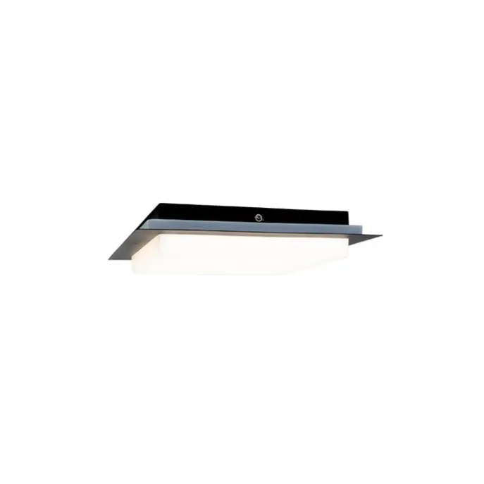 Moderne Deckenleuchte schwarzes Quadrat inkl. LED IP44 - Lys