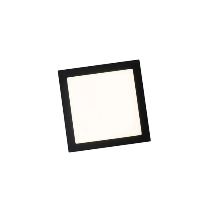 Moderne Deckenleuchte schwarzes Quadrat inkl. LED IP44 - Lys