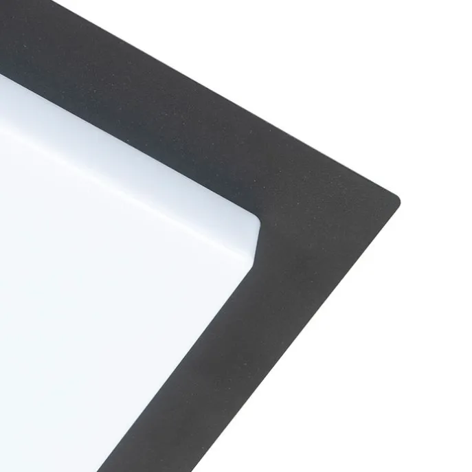 Moderne Deckenleuchte schwarzes Quadrat inkl. LED IP44 - Lys