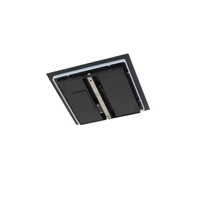 Moderne Deckenleuchte schwarzes Quadrat inkl. LED IP44 - Lys