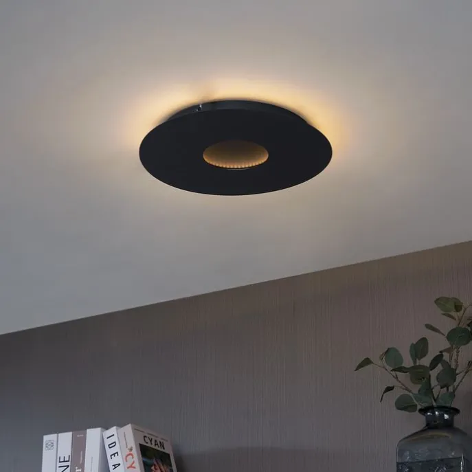 Moderne Deckenleuchte Schwarz 40cm inkl. LED 3-Stufen Dimmbar - Morning