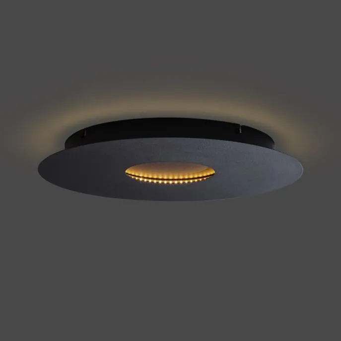 Moderne Deckenleuchte Schwarz 40cm inkl. LED 3-Stufen Dimmbar - Morning