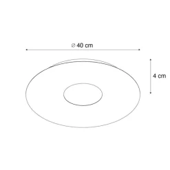 Moderne Deckenleuchte Schwarz 40cm inkl. LED 3-Stufen Dimmbar - Morning