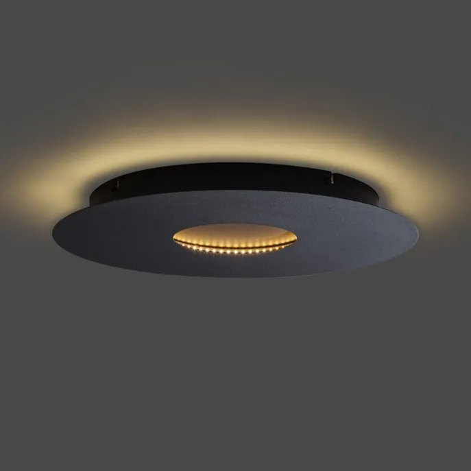 Moderne Deckenleuchte Schwarz 40cm inkl. LED 3-Stufen Dimmbar - Morning